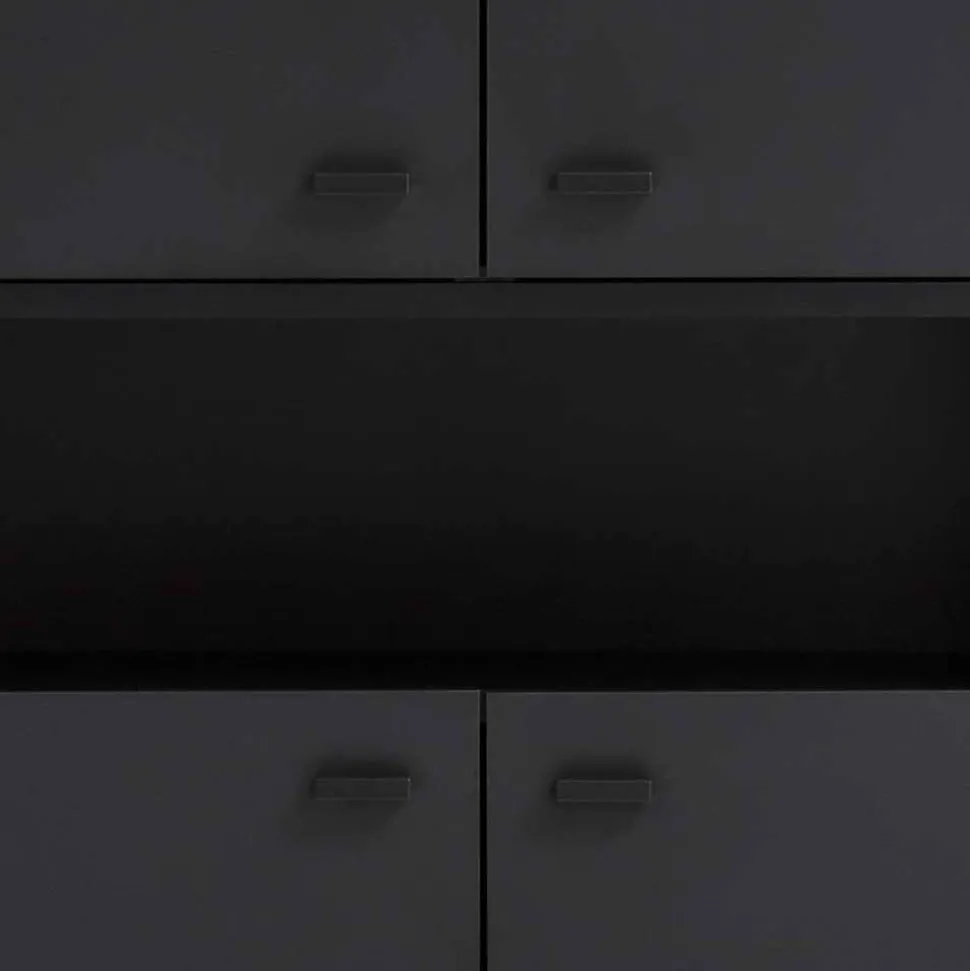 60x186x33 Hoher Schuhschrank mit 4 Türen & Fach - Anderian