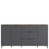 192x98x40 Hohes Sideboard in Dunkelgrau - Lurys