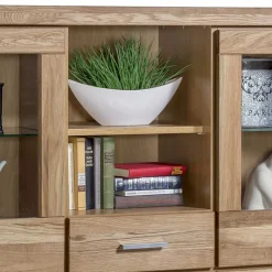 158x140x40 Holz Highboard aus Wildeiche - Maila