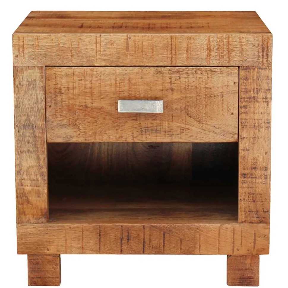 40x40x30 Holz Nachtkonsole mit Schublade & Fach - Lance