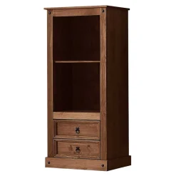 65x140x38 Holz Regal in Dunkelbraun - Larentina