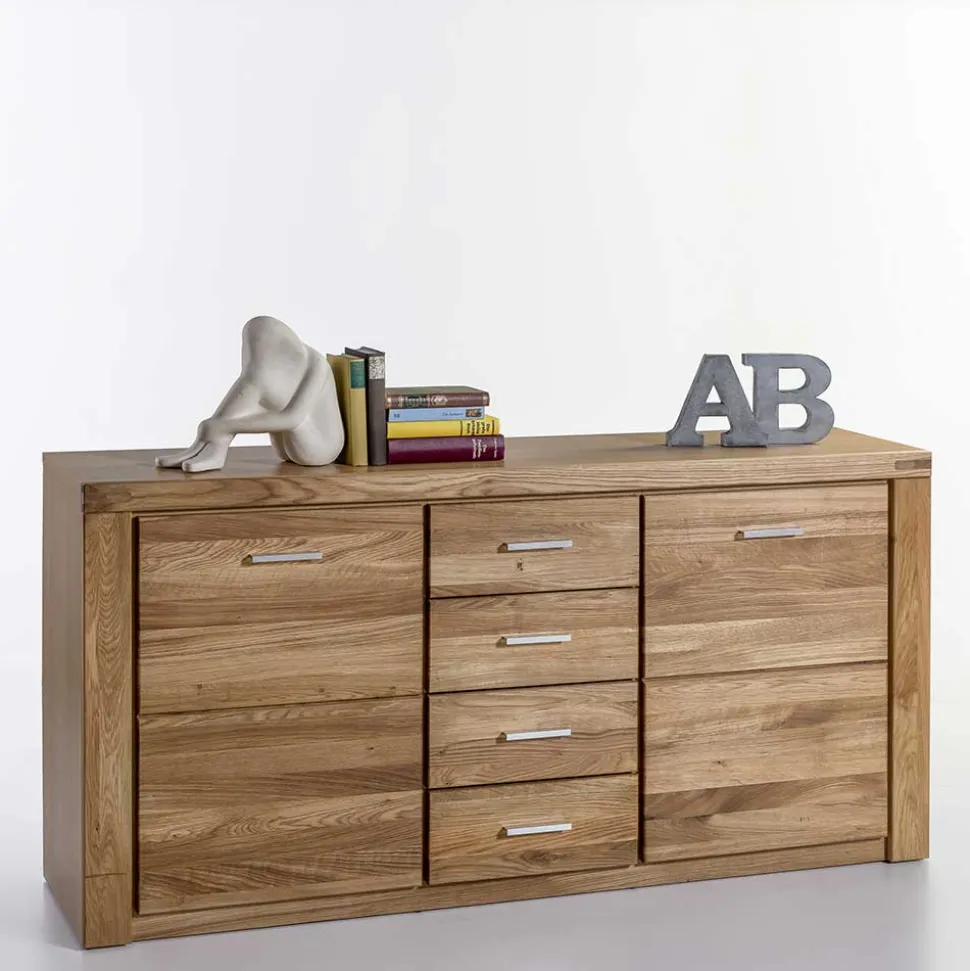 158x80x40 Holz Sideboard aus Wildeiche - Maila