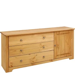 152x68x38 Holzkommode mit 3 breiten Schubladen - Imressa