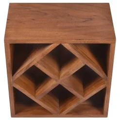 40x40x25 Holzregal für Wein aus Akazie Massivholz - Bernadi