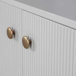 80x200x35 Holzregal in Grau im Skandi Design - Huvina