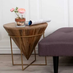 45x45x45 Holztisch im Kegel Konus Design - Scolari