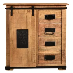 77x80x38 Industrial Kommode mit Schiebetür - Eswan