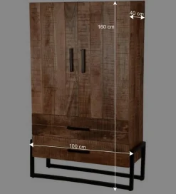 100x160x40 Industrial Schrank mit zwei Türen - Schanow