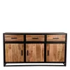 170x90x45 Industrial Sideboard mit Bügelgestell aus Metall - Piatrasun
