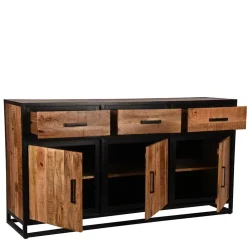 170x90x45 Industrial Sideboard mit Bügelgestell aus Metall - Piatrasun