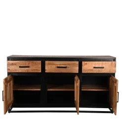 170x90x45 Industrial Sideboard mit Bügelgestell aus Metall - Piatrasun