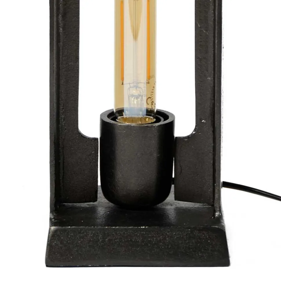 13x37x13 Industrial Tischlampe in Schwarz Nickel - Julesta