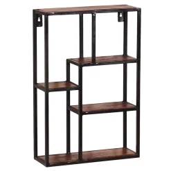 40x60x13 Industrial Wandregal mit 5 Fächern - Mendoza