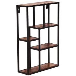 40x60x13 Industrial Wandregal mit 5 Fächern - Mendoza