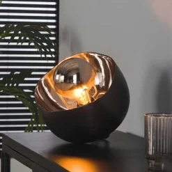 28x28x28 Industry Tischleuchte in Schwarz Nickel - Luzerno