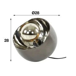 28x28x28 Industry Tischleuchte in Schwarz Nickel - Luzerno