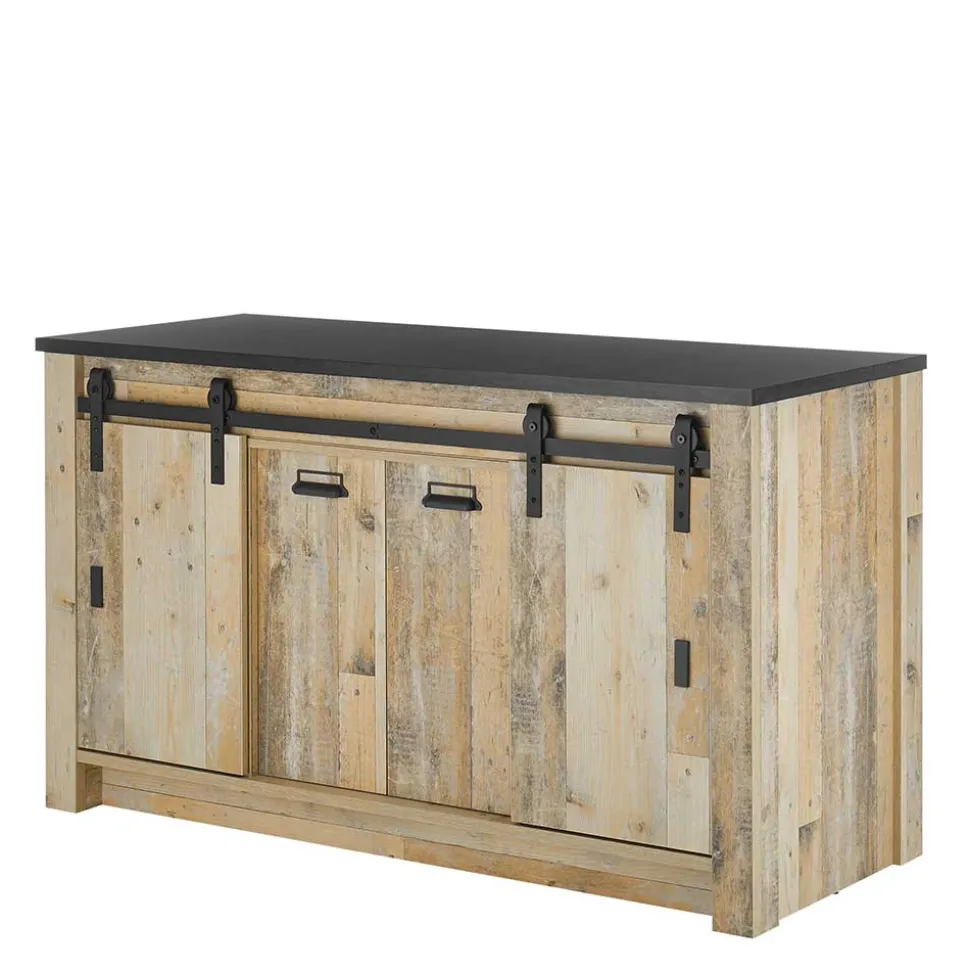 161x93x64 Küche Anrichte in Holz verwittert - Garisa
