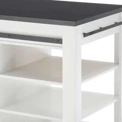 161x93x77 Kücheninsel in Weiß & Anthrazit - Eture