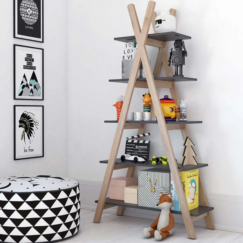90x170x35 Kinderzimmer Regal Dreieck Design - Istiane
