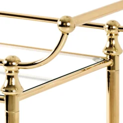 68x78x40 Klassischer Teewagen mit zwei Glasablagen - Nadia