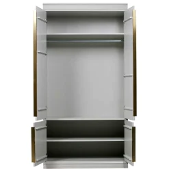 110x215x62 Kleiderschrank in Hellgrau - Emra