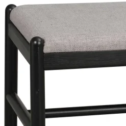 80x46x40 Kleine Bank aus Eiche in Schwarz - Evlinu