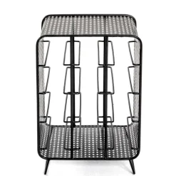 30x46x24 Kleines Flaschenregal in Schwarz - Selvas