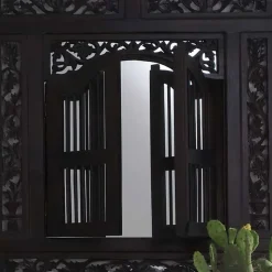 80x90x5 Kolonialstil Spiegel mit zwei Türen - Islando