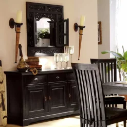 80x90x5 Kolonialstil Spiegel mit zwei Türen - Islando