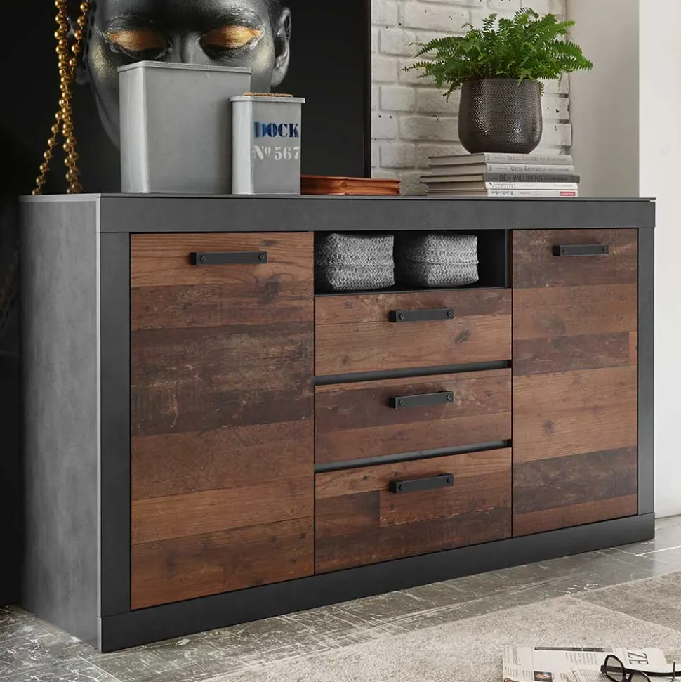 153x87x43 Kombi Sideboard mit Sockel - Timuras
