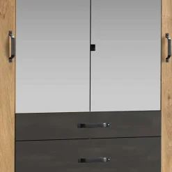 200x216x58 Kombi-Kleiderschrank mit Spiegeln - Bram