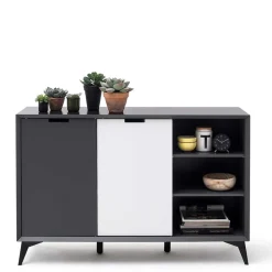 137x92x40 Kommode in Grau & Weiß - Vadids