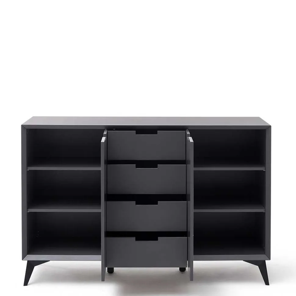 137x92x40 Kommode in Grau & Weiß - Vadids