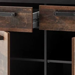 92x104x40 Kommode in Holzoptik Antik & Grau - Timuras I