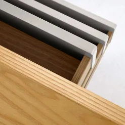 150x78x42 Kommode in Lichtgrau & Esche - Tadahiro