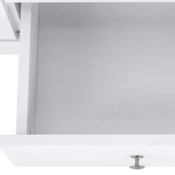 120x80x35 Kommode in Weiß mit Sonoma Eiche - Nudion I