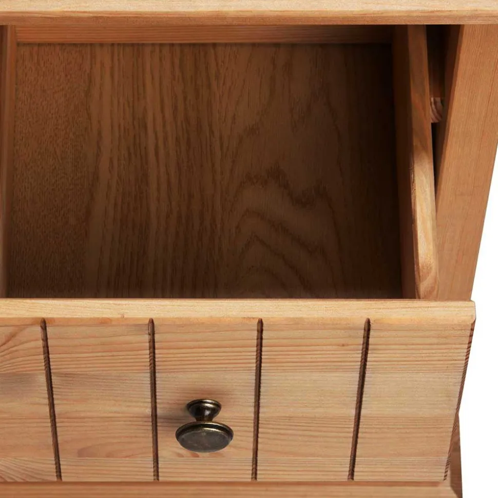 60x75x30 Kommode mit 3 Fächern & Tür - Akzinad