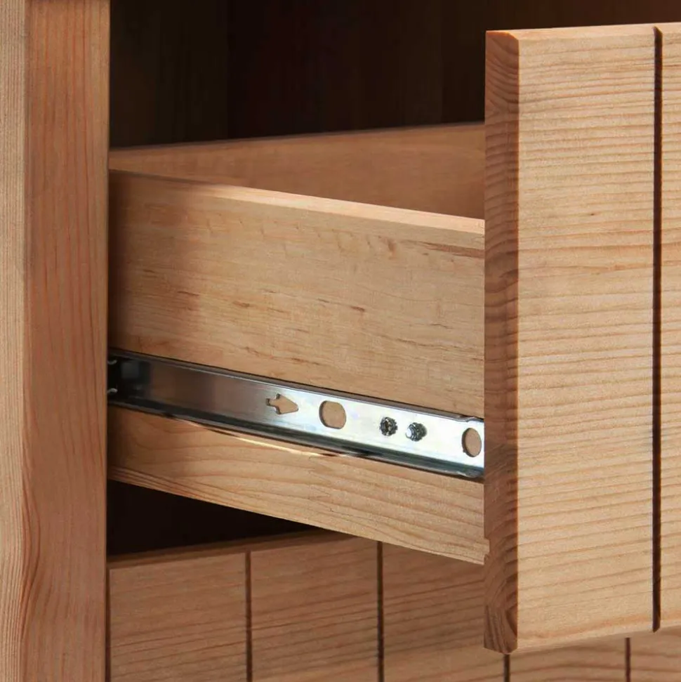 60x75x30 Kommode mit 3 Fächern & Tür - Akzinad