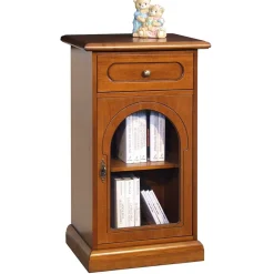 48x82x34 Kommode mit Glastür und Schublade - Kimms