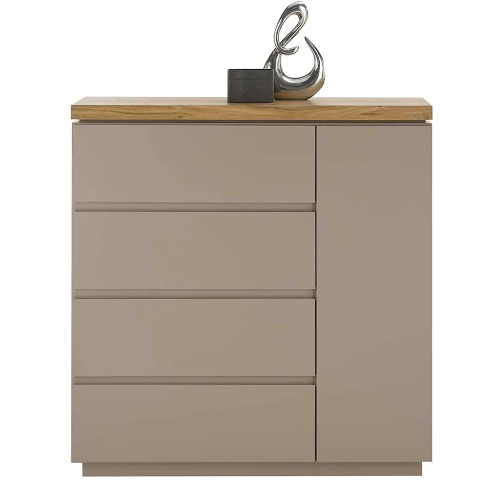 100x104x40 Kommode mit vier Schubladen & Tür - Anja