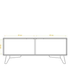 120x48x40 Kommode mit zwei Türen - Diesta III