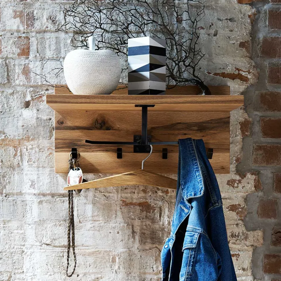 50x25x30 Kompakte Hängegarderobe aus Balkeneiche - Alsbetas