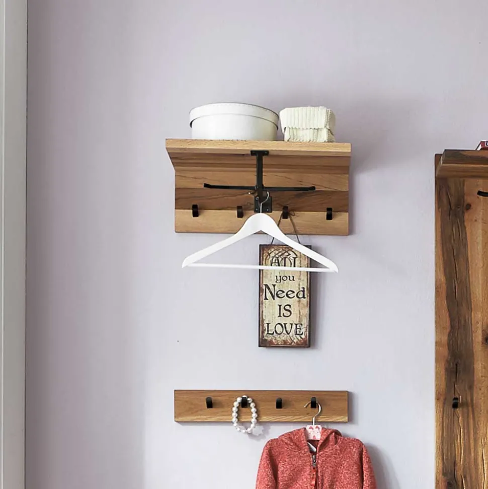 50x25x30 Kompakte Hängegarderobe aus Balkeneiche - Alsbetas