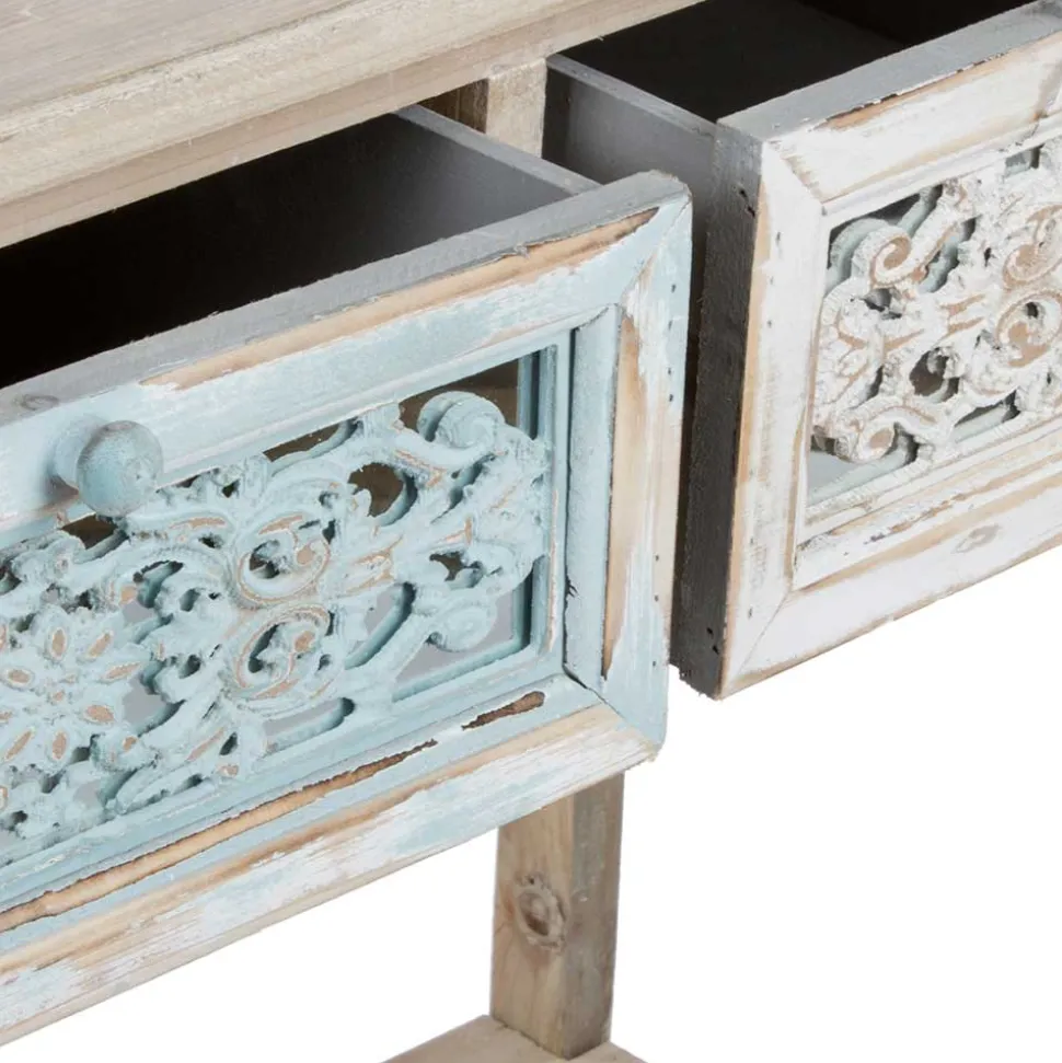 85x77x37 Konsolentisch im Shabby Chic aus Tanne - Pontecuna