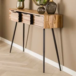 120x73x30 Konsolentisch mit vier Schubladen - Fire