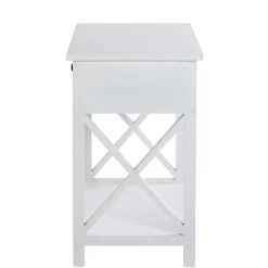 46x60x35 Landhaus Beistelltisch mit Schublade - Liv