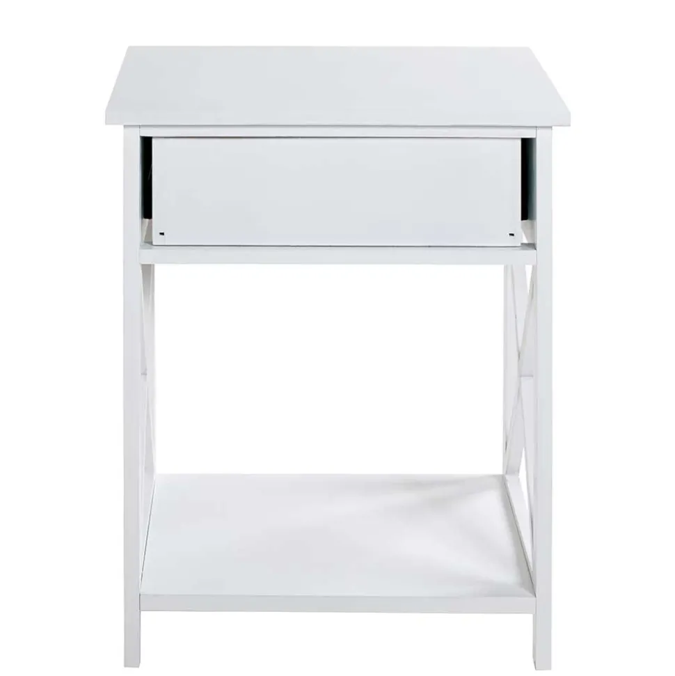 46x60x35 Landhaus Beistelltisch mit Schublade - Liv