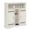 120x130x35 Landhaus Highboard in Weiß - Manduza