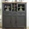 143x150x42 Landhaus Highboard mit Flaschen Regal - Thumbs