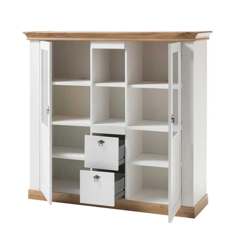 148x139x44 Landhaus Highboard zweifarbig - Diatara